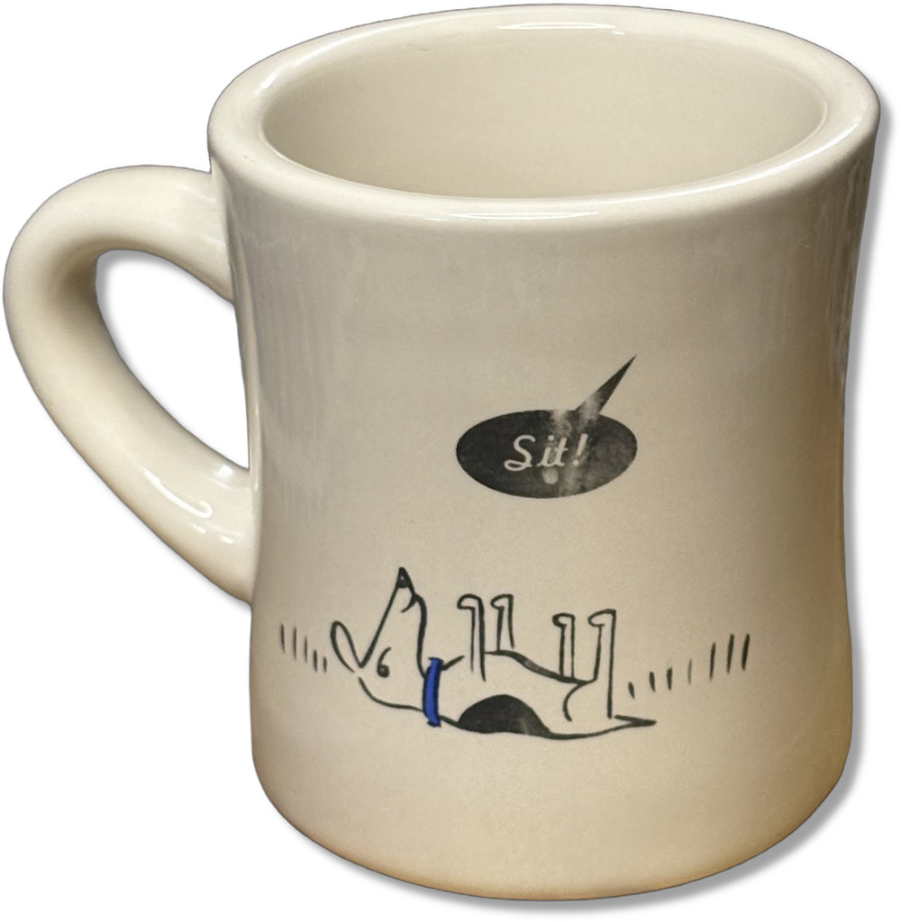 Vintage Bad Dog Wisdom "Sit" Heavy Duty Restaurant Ware Coffee Mug 10oz Vintage
